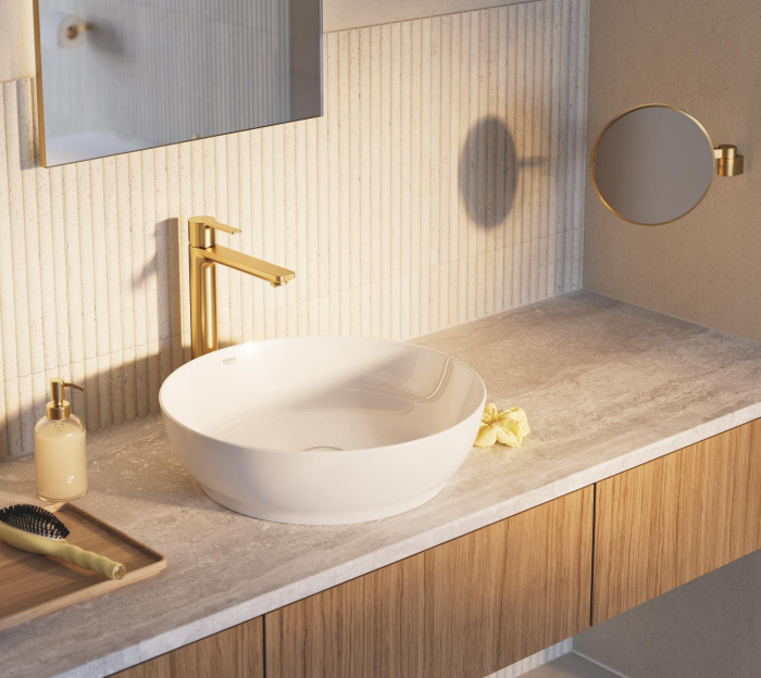 Lavoar Grohe 103560SH00, Essence, pe blat, 450 mm, fara preaplin, AquaCEramic, HyperClean, alb [16]