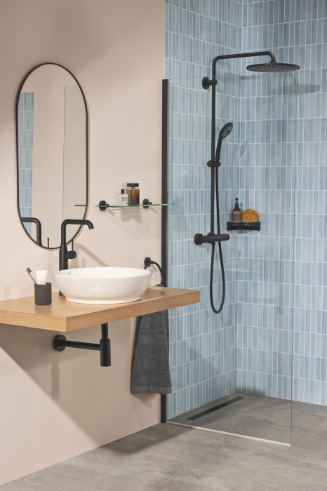 Lavoar Grohe 103560SH00, Essence, pe blat, 450 mm, fara preaplin, AquaCEramic, HyperClean, alb [26]