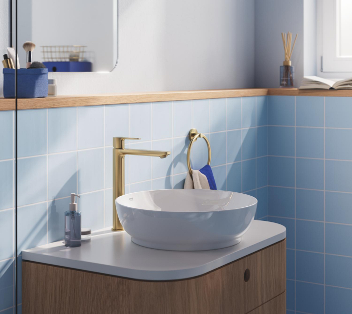 Lavoar Grohe 103560SH00, Essence, pe blat, 450 mm, fara preaplin, AquaCEramic, HyperClean, alb [18]