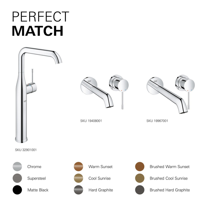 Lavoar Grohe 103563SH00, Essence, pe blat, 60 x 40 cm, fara preaplin, AquaCEramic, HyperClean, alb [30]