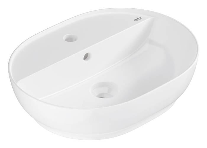 Lavoar Grohe 103566SH00, Essence, pe blat, 50 x 40 cm, cu preaplin, AquaCEramic, HyperClean, alb [3]