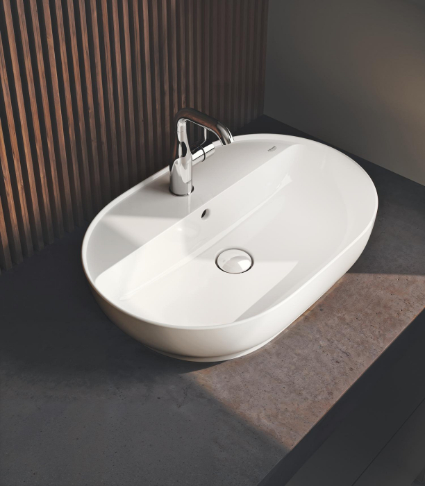 Lavoar Grohe 103566SH00, Essence, pe blat, 50 x 40 cm, cu preaplin, AquaCEramic, HyperClean, alb [33]