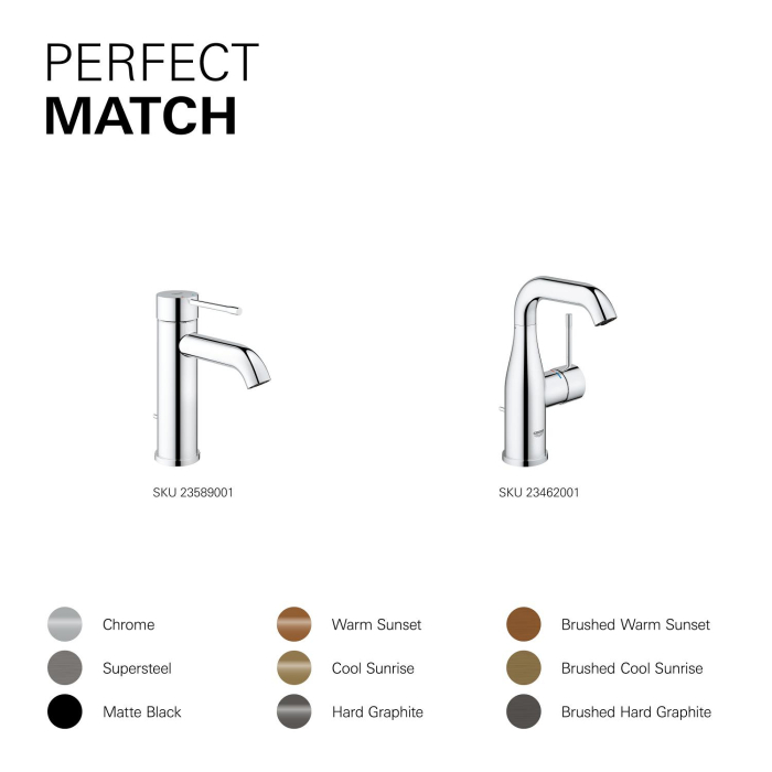 Lavoar Grohe 103566SH00, Essence, pe blat, 50 x 40 cm, cu preaplin, AquaCEramic, HyperClean, alb [37]
