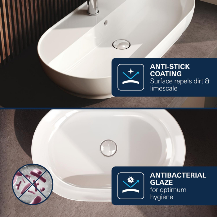 Lavoar Grohe 103566SH00, Essence, pe blat, 50 x 40 cm, cu preaplin, AquaCEramic, HyperClean, alb [35]