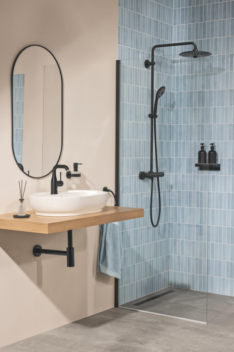 Lavoar Grohe 103569SH00, Essence, pe blat, 60 x 40 cm, cu preaplin, HyperClean, AquaCeramic, alb [22]
