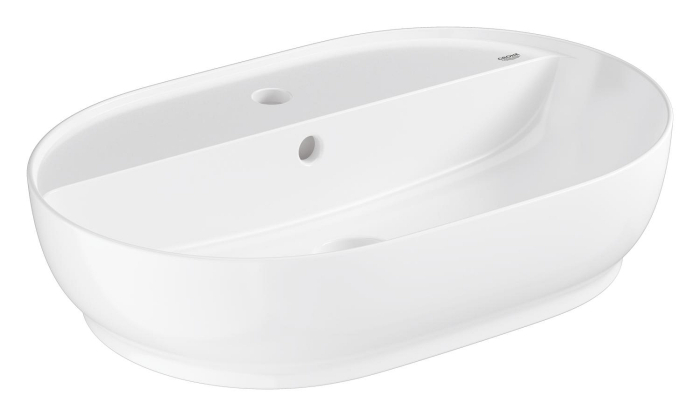 Lavoar Grohe 103569SH00, Essence, pe blat, 60 x 40 cm, cu preaplin, HyperClean, AquaCeramic, alb [3]