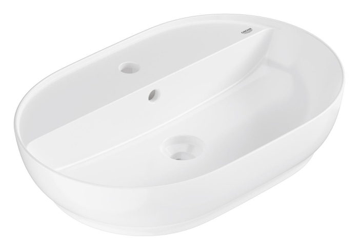 Lavoar Grohe 103569SH00, Essence, pe blat, 60 x 40 cm, cu preaplin, HyperClean, AquaCeramic, alb [4]