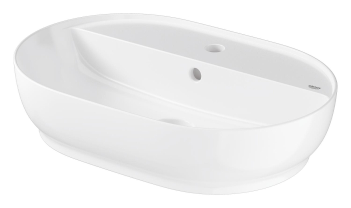 Lavoar Grohe 103569SH00, Essence, pe blat, 60 x 40 cm, cu preaplin, HyperClean, AquaCeramic, alb [8]
