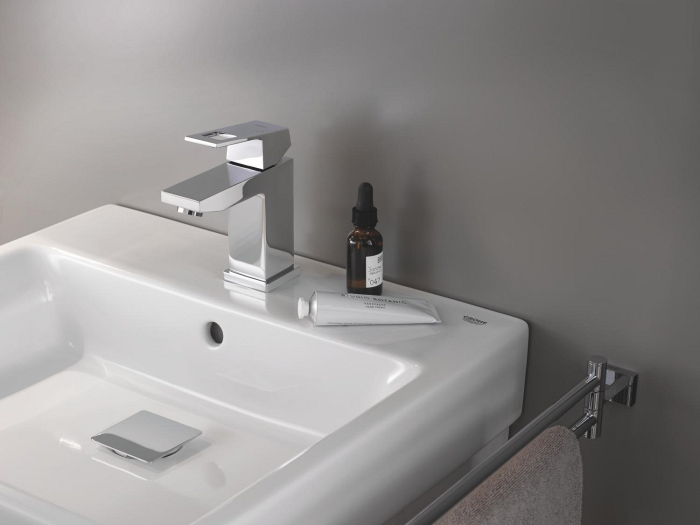 Lavoar Grohe 3947400H, Cube Ceramic, pe blat/pe perete, 500 x 490 mm, PureGuard, alb [4]