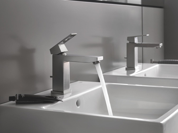 Lavoar Grohe 3947400H, Cube Ceramic, pe blat/pe perete, 500 x 490 mm, PureGuard, alb [5]