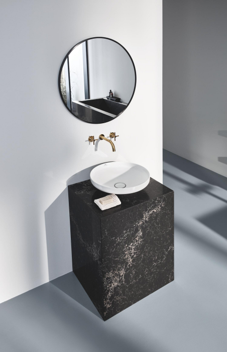Lavoar Grohe 3995800H, Spa Airio, montare pe blat, 450 x 450 mm, slim, porcelan, alb [8]