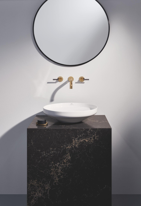 Lavoar Grohe 3995800H, Spa Airio, montare pe blat, 450 x 450 mm, slim, porcelan, alb [9]