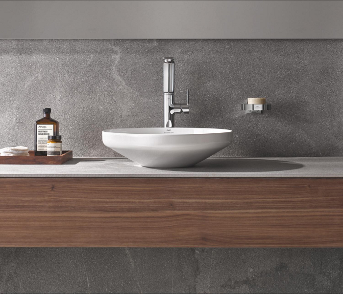 Lavoar Grohe 3995800H, Spa Airio, montare pe blat, 450 x 450 mm, slim, porcelan, alb [14]