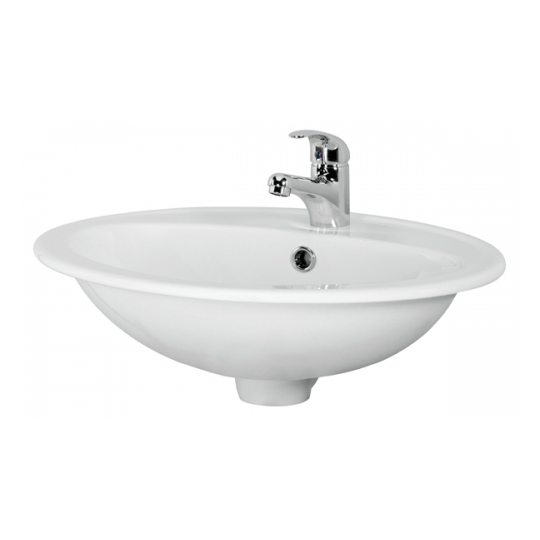 Lavoar incastrat alb 54 cm, oval, Cersanit Calla [6]