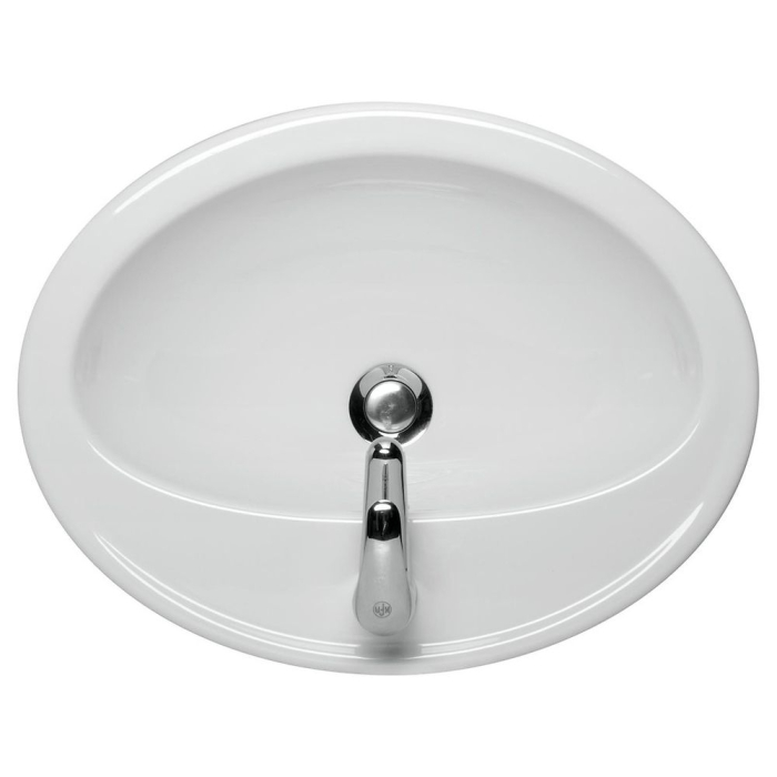 Lavoar incastrat alb 54 cm, oval, Cersanit Calla [2]