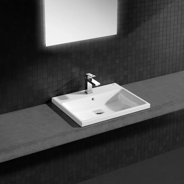 Lavoar incastrat Grohe Cube Ceramic cu PureGuard 60.5x49 cm [2]