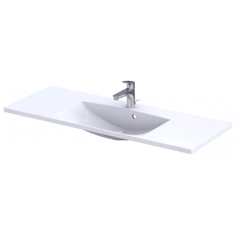 Lavoar Oristo Amelia UME-AM-120-92-C, 1200 x 460 mm, montare pe masca, preaplin, marmura compozita, alb [3]