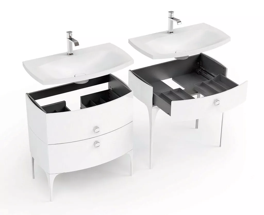 Lavoar Oristo Louis, pe mobilier, 102 x 48 cm, alb, UME-LU-102-93 [5]