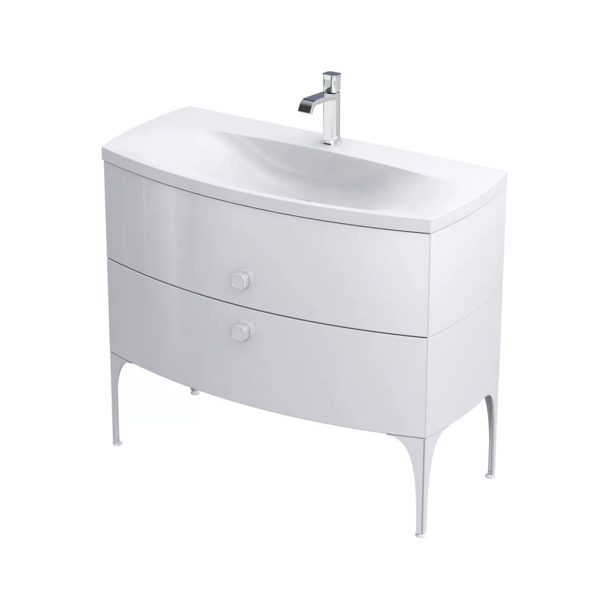 Lavoar Oristo Louis, pe mobilier, 102 x 48 cm, alb, UME-LU-102-93 [2]