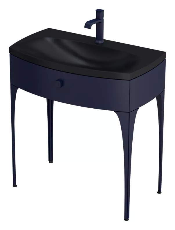 Lavoar Oristo Louis, pe mobilier, 82 x 48 cm, mat, negru, UME-LU-82-94 [3]