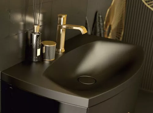 Lavoar Oristo Louis, pe mobilier, 82 x 48 cm, mat, negru, UME-LU-82-94 [5]