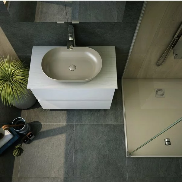 Lavoar oval negru mat Rak Feeling 55x35 cm [6]