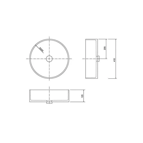 Lavoar pe blat alb Defra Bolia 41 cm [2]