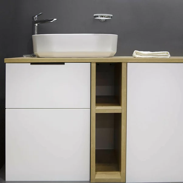 Lavoar pe blat alb Fluminia Ariel 55 cm [3]