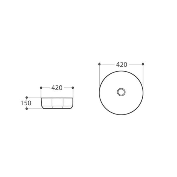 Lavoar pe blat alb Fluminia Cupido 42 cm [4]