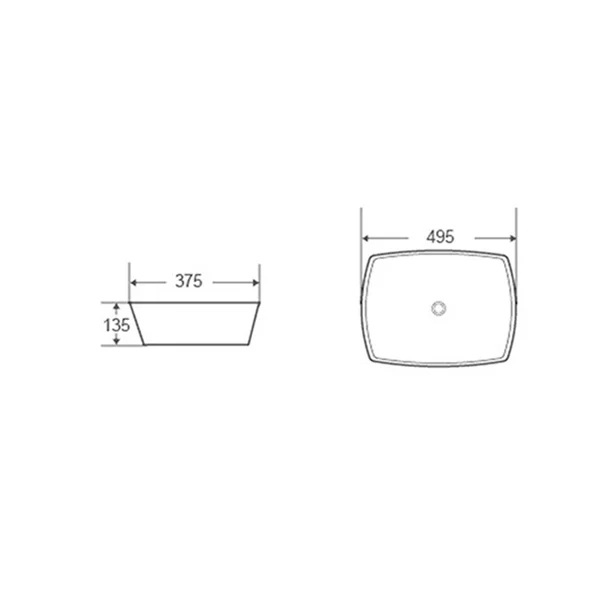 Lavoar pe blat alb Fluminia Pallas 50 cm [6]