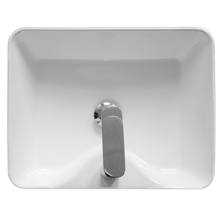 Lavoar pe blat Fluminia, Baldur, dreptunghiular, 48x37cm, alb [4]