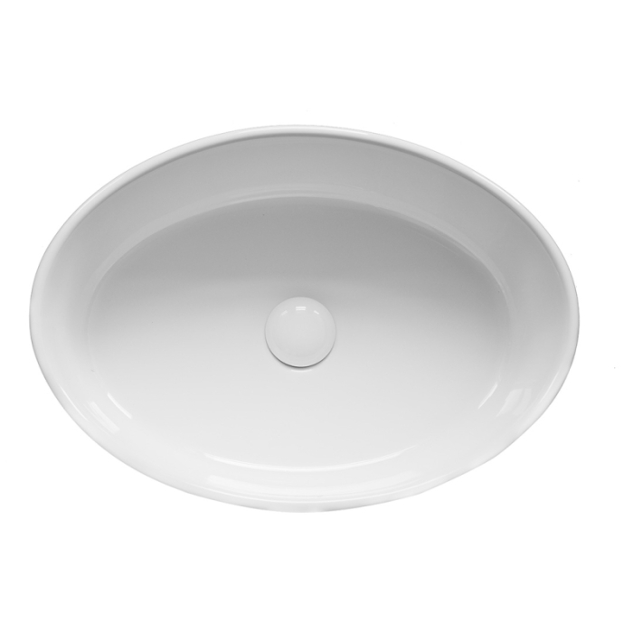 Lavoar pe blat Fluminia, Hera, oval, 50 x 35.5 cm, alb [3]