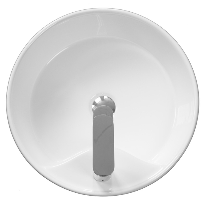 Lavoar pe blat Fluminia, Ibiza Grande New, rotund, diametru 46.5 cm, alb [3]