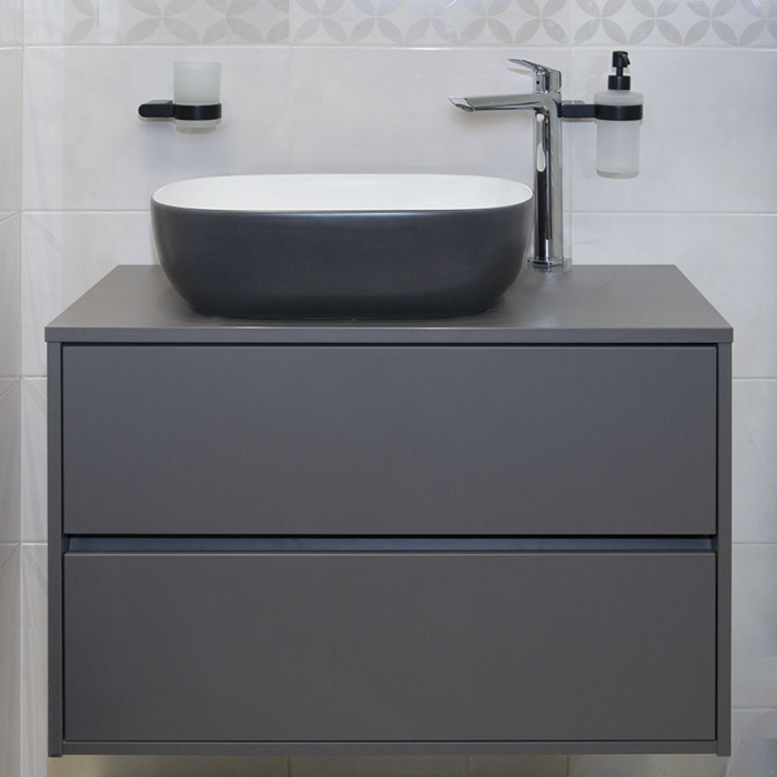 Lavoar pe blat Fluminia, Indus, dreptunghiular, 48.5 x 39.5 cm, alb-gri [5]