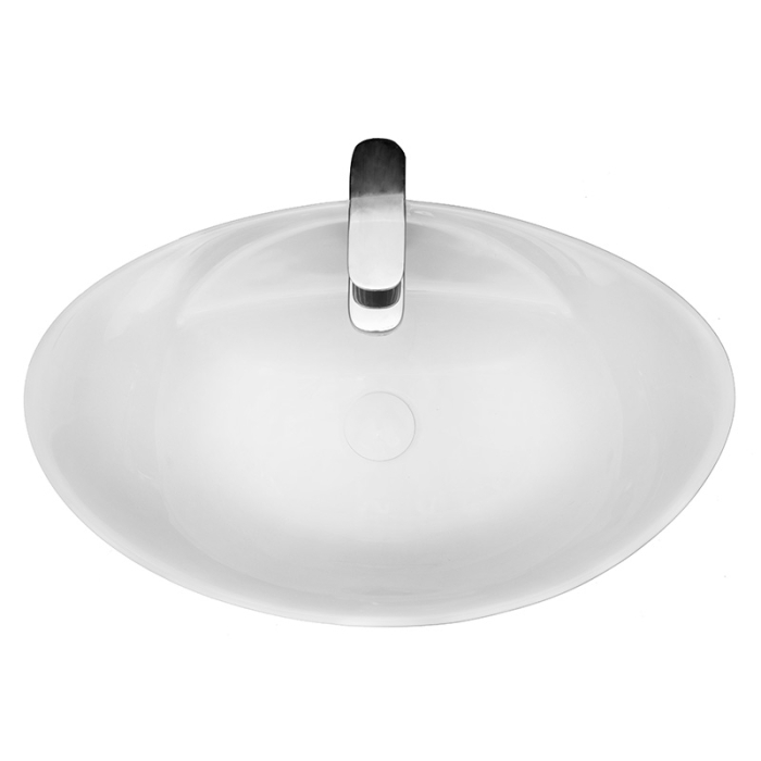 Lavoar pe blat Fluminia, Loira New, oval, 59 x 39 cm, alb [8]
