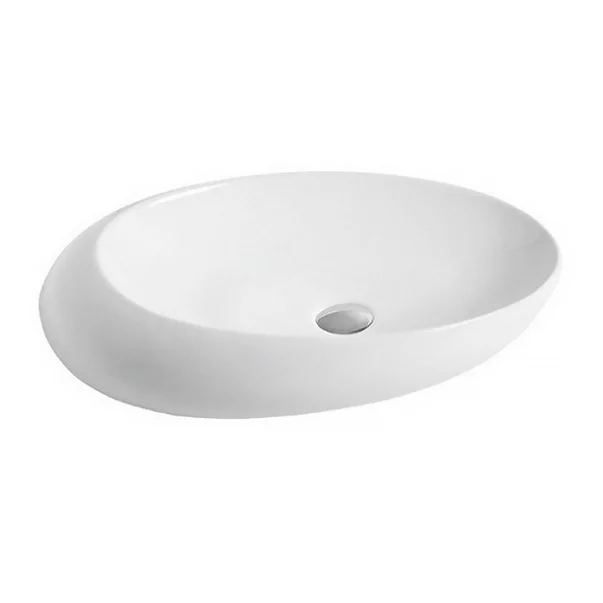 Lavoar pe blat Fluminia Maxi Egg alb 66 cm [1]