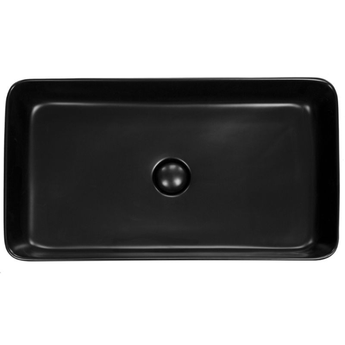 Lavoar pe blat, Fluminia, My Black Square, dreptunghiular, 67.5 x39 cm, cu ventil, negru mat [5]