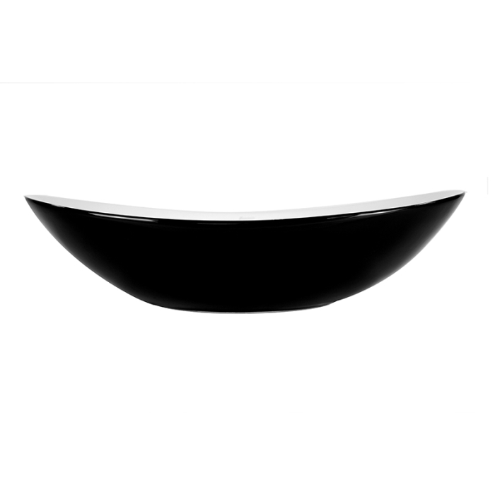 Lavoar pe blat Fluminia, My night, oval, 60.5 x 36 cm, alb-negru [3]