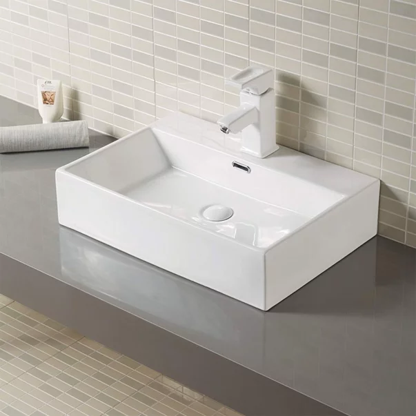 Lavoar pe blat Fluminia Pluto alb 51 cm [2]