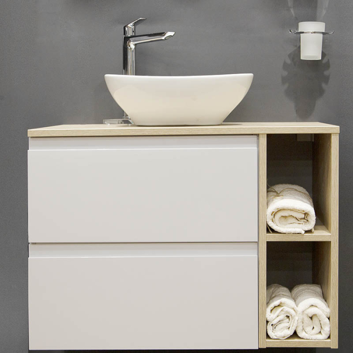 Lavoar pe blat Fluminia, Rio, oval, 41 x 33 cm, alb [5]