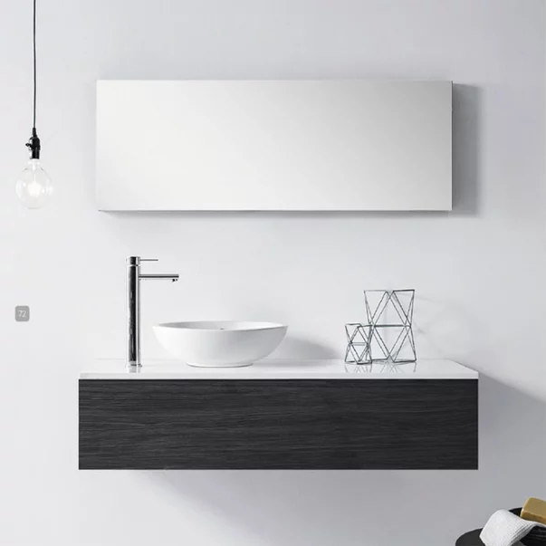 Lavoar pe blat Fluminia Round alb 33 cm [1]