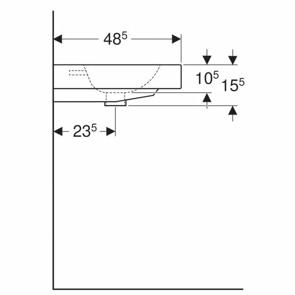 Lavoar pe blat Geberit Icon 60 cm [3]