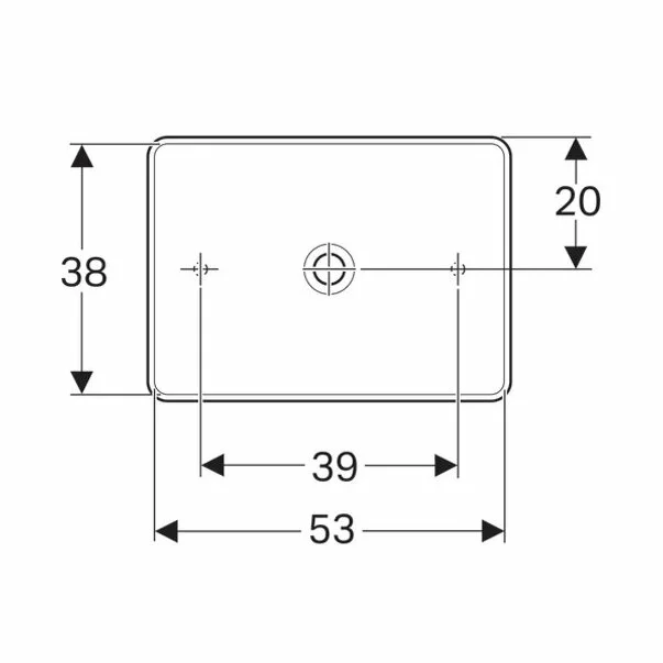 Lavoar pe blat Geberit Variform dreptunghiular fara preaplin 55x40 cm [2]