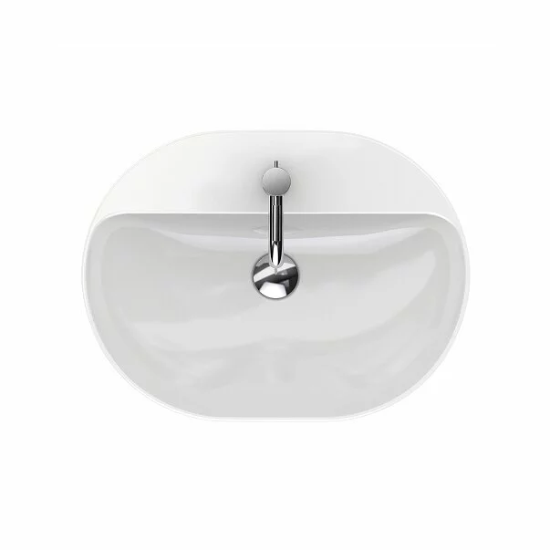 Lavoar pe blat Geberit Variform eliptic cu preaplin 60x45 cm [2]