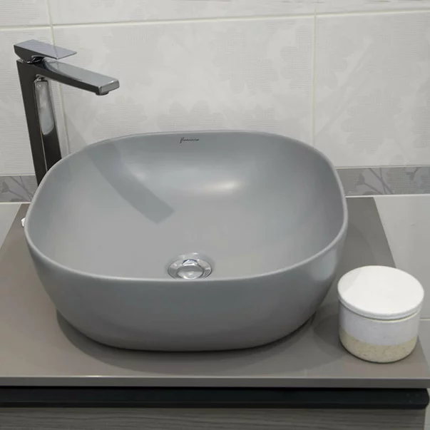 Lavoar pe blat gri mat Fluminia Calio-Mg 42 cm [2]