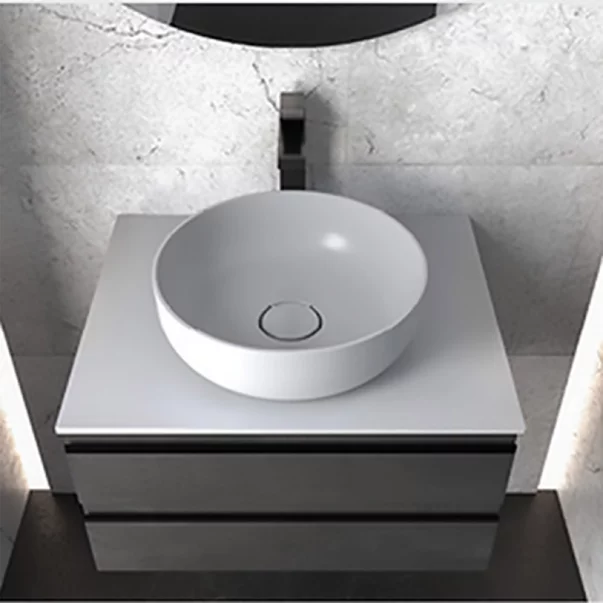 Lavoar pe blat KolpaSan Alexis 38 cm alb [2]