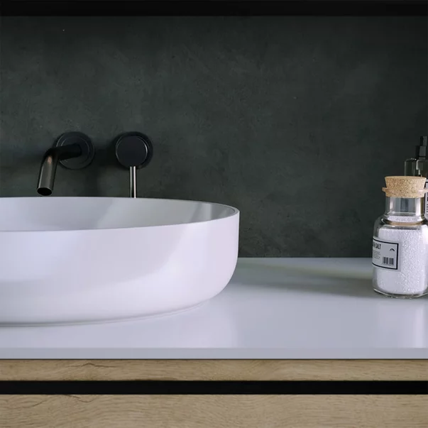 Lavoar pe blat KolpaSan Alexis 55 cm alb [5]