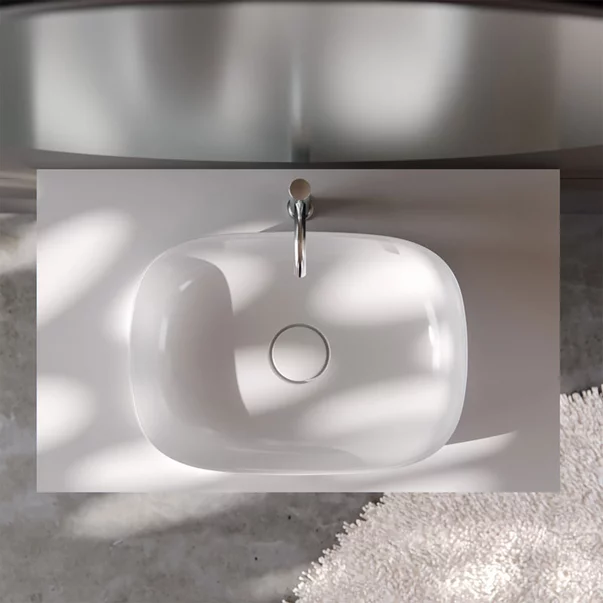 Lavoar pe blat KolpaSan Alexis alb 50 cm [4]