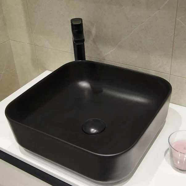 Lavoar pe blat negru mat Fluminia Andra Black 38.5 cm [1]