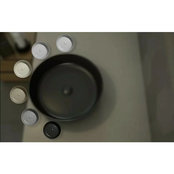 Lavoar pe blat Rak Feeling rotund 42 cm alb lucios [4]